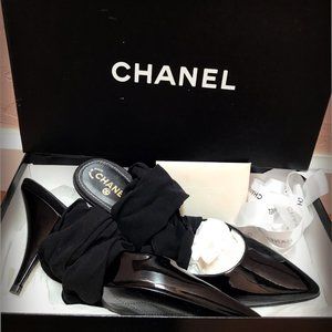 Chanel lace up heels, new